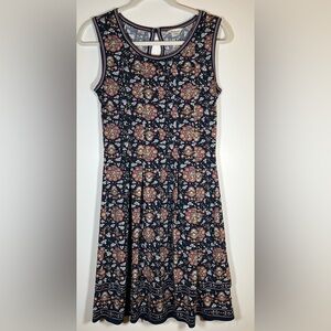 Max Studio black floral paisley sleeveless dress sz M whimsigoth vintage Y2K